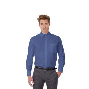 Рубашка мужская с длинным рукавом Oxford LSL/men, цвет синий - купить оптом