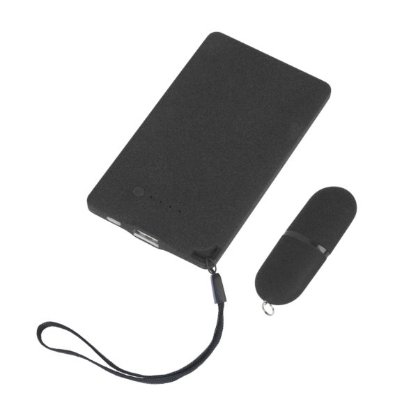 Подарочный набор "Камень" с покрытием soft grip на 3 предмета, черный, цвет черный - купить оптом