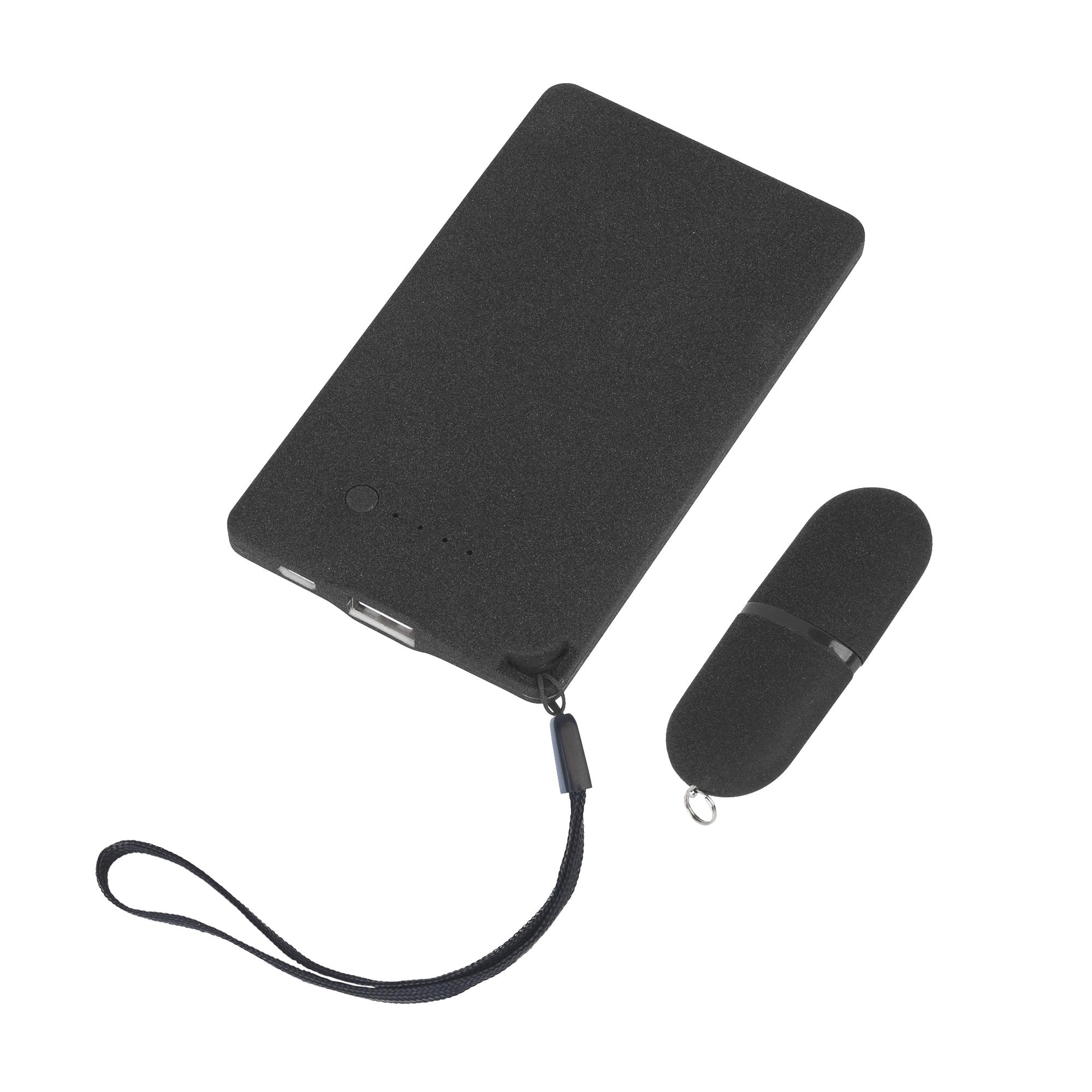 Подарочный набор "Камень" с покрытием soft grip на 3 предмета, черный, цвет черный, фото 1