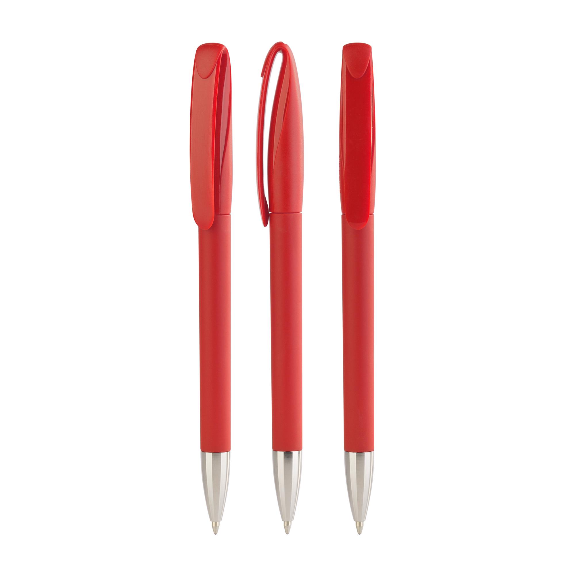 Ручка шариковая BOA SOFTTOUCH M, покрытие soft touch, цвет красный, фото 1
