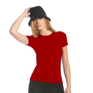 Футболка женская Women-only, цвет темно-красный - купить оптом