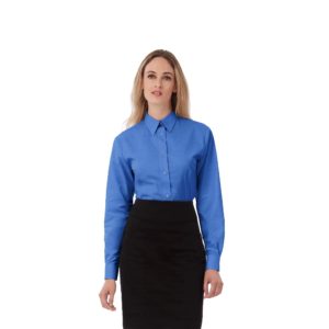 Рубашка женская с длинным рукавом Oxford LSL/women, цвет синий - купить оптом