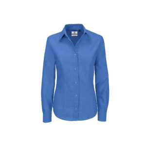 Рубашка женская с длинным рукавом Oxford LSL/women, цвет синий - купить оптом