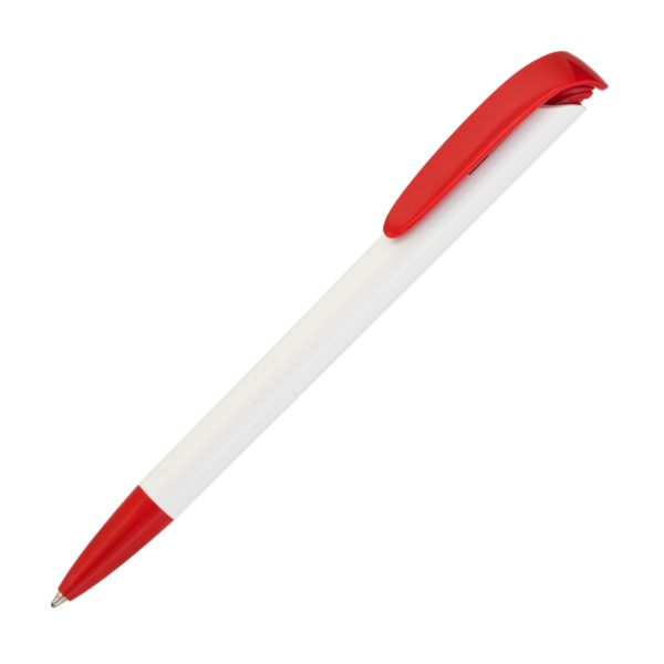 Ручка шариковая JONA, цвет белый с красным - купить оптом