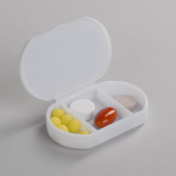 Таблетница "Pill house" с антибактериальной защитой, цвет белый - купить оптом