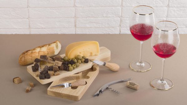 Набор для сыра и вина "Gourmet" в футляре, цвет натуральный - купить оптом