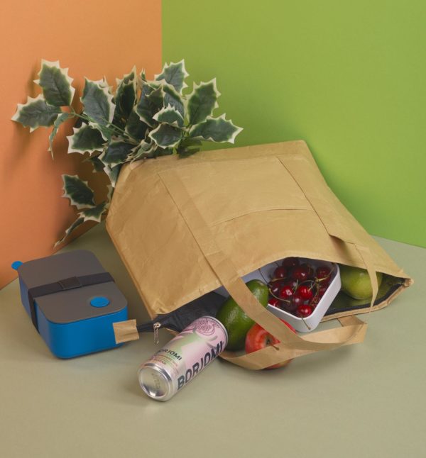 Сумка-холодильник "Craft big" из бумаги, цвет натуральный - купить оптом