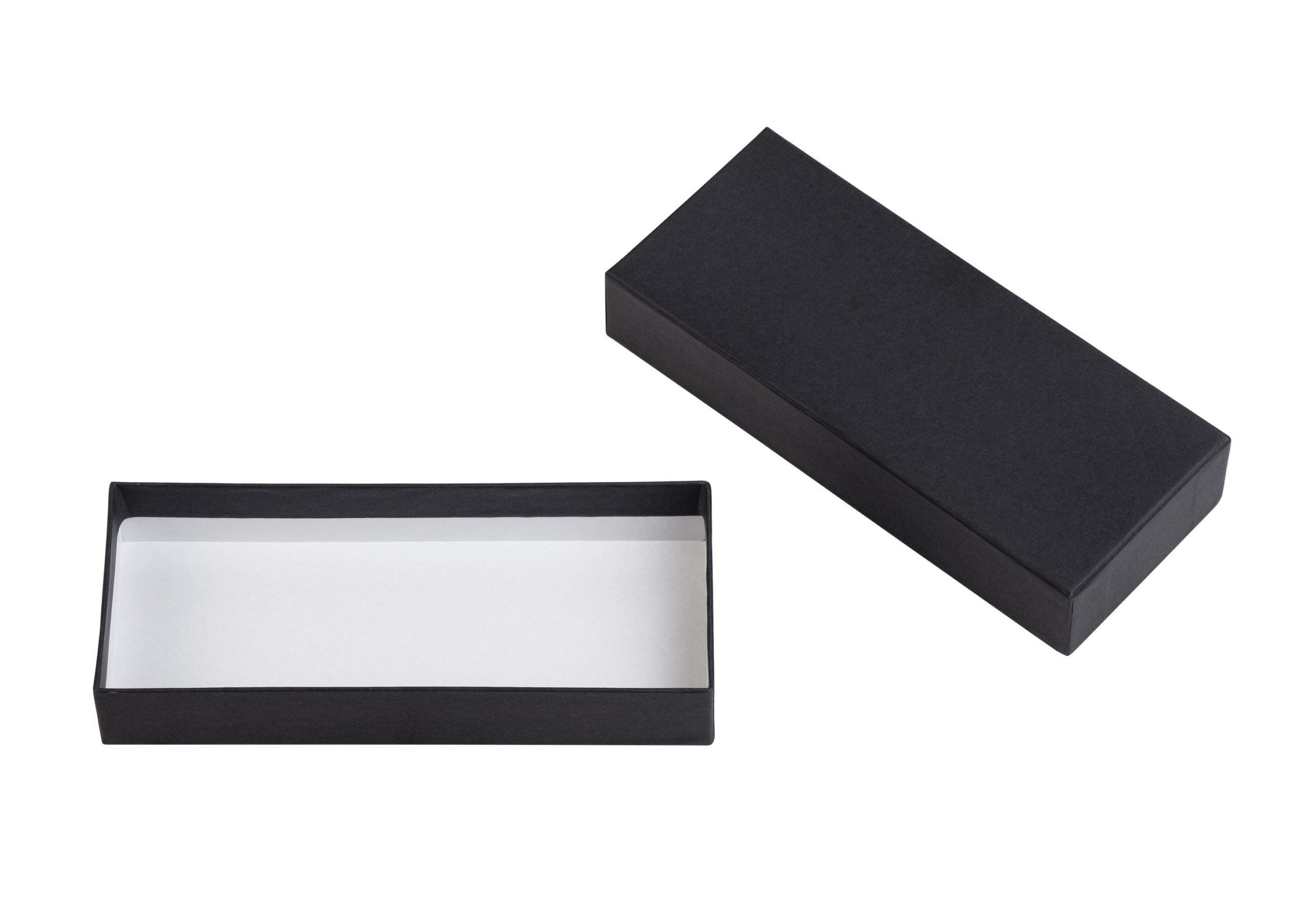 Подарочная коробка без ложемента (крышка-дно, 20,5 х 3,5 х 8,5 см), цвет черный, фото 1