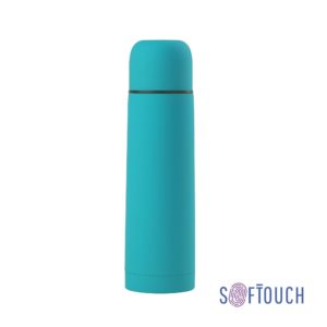 Термос "Крит" 500 мл, покрытие soft touch, цвет бирюзовый - купить оптом