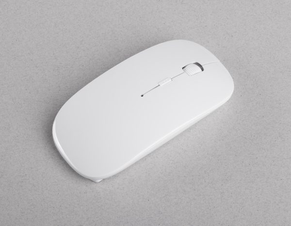 Беспроводная компьютерная мышь "Freerider" с антибактериальной защитой, цвет белый - купить оптом