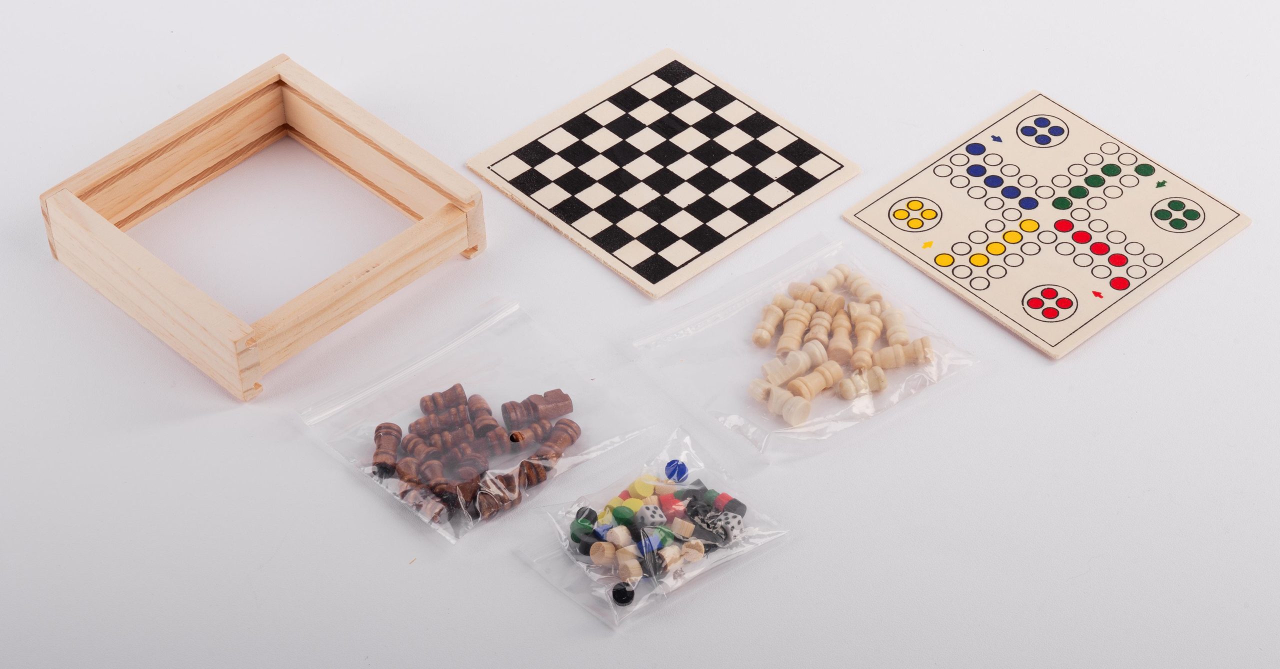 Набор игр "Game box" 3 в 1: шахматы, лудо и шашки, цвет натуральный, фото 2