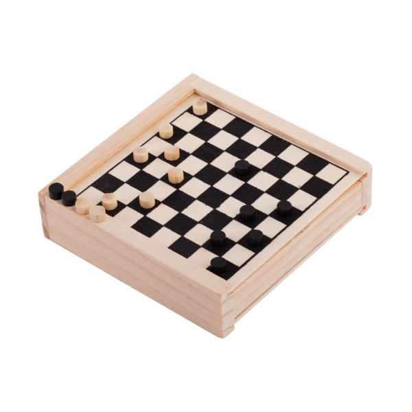 Набор игр "Game box" 3 в 1: шахматы, лудо и шашки, цвет натуральный - купить оптом