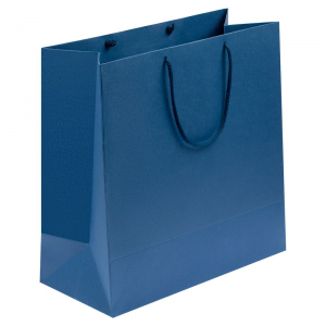 Пакет бумажный Porta L, синий - купить оптом