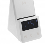 Лампа с будильником для беспроводной зарядки смартфона и часов Powerack, белая, фото 9