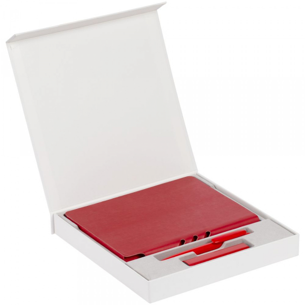Коробка Memoria под ежедневник, аккумулятор и ручку, белая - купить оптом