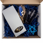 Коробка Grande, белая с синим наполнением, фото 3