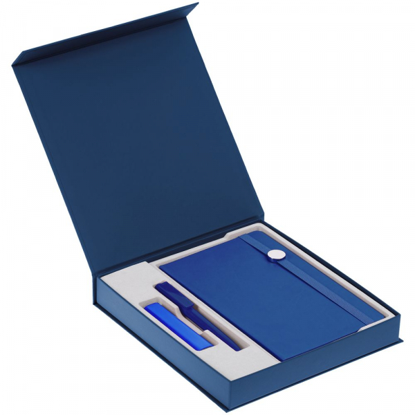 Коробка Arbor под ежедневник, аккумулятор и ручку, синяя - купить оптом
