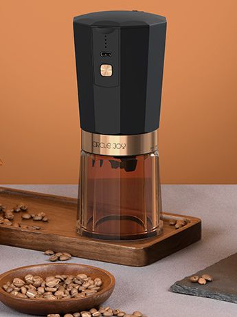 Портативная кофемолка Electric Coffee Grinder, черная с оранжевым - купить оптом