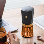 Портативная кофемолка Electric Coffee Grinder, черная с оранжевым, фото 6