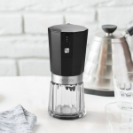 Портативная кофемолка Electric Coffee Grinder, черная с серебристым, фото 6