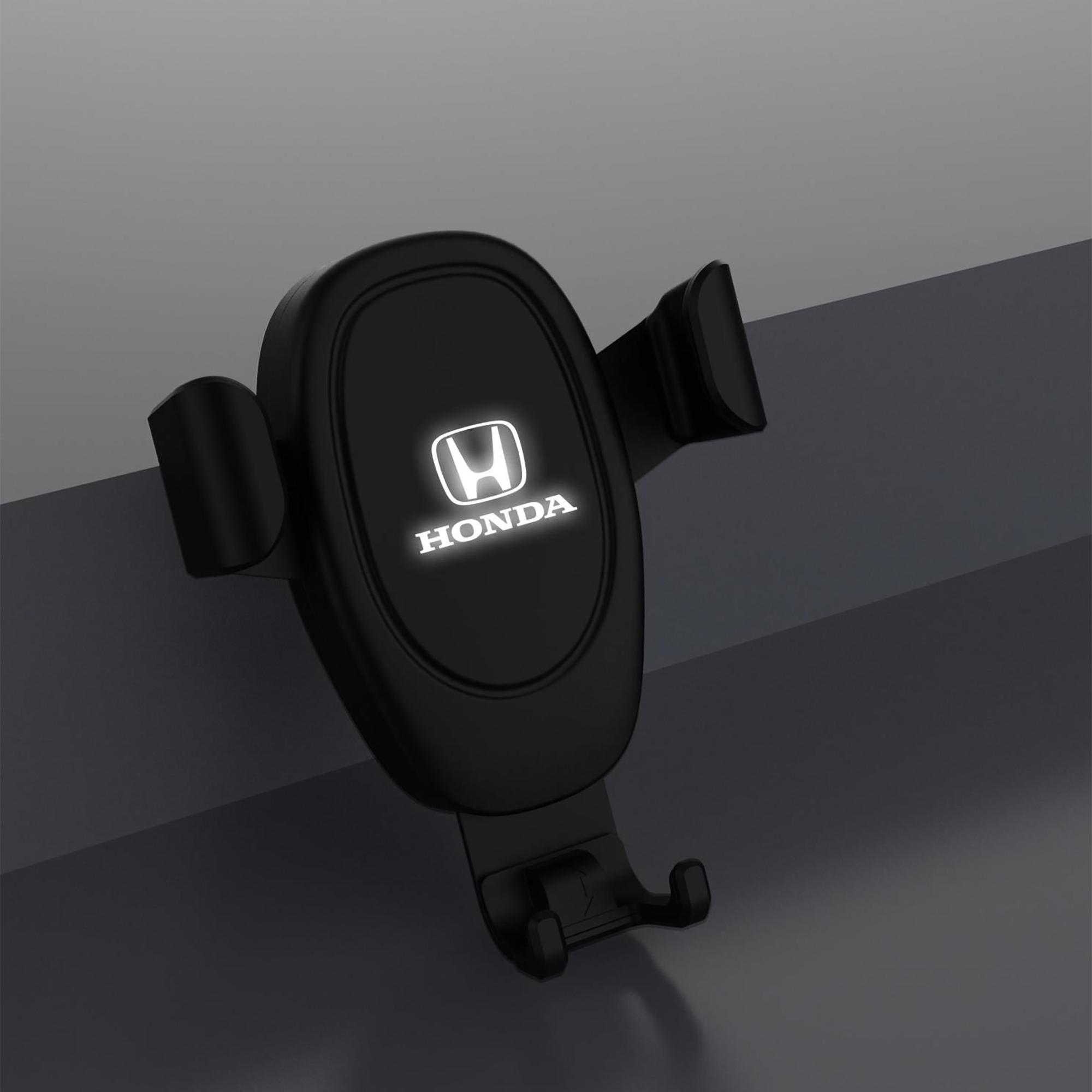 Автомобильное беспроводное (10W) зарядное устройство "Clamp SOFTTOUCH" с подсветкой логотипа, покрытие soft touch, цвет черный