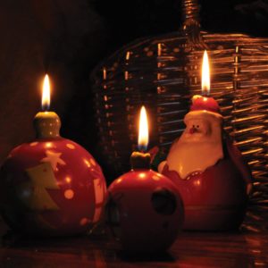 Свеча "Шар новогодний", цвет красный - купить оптом
