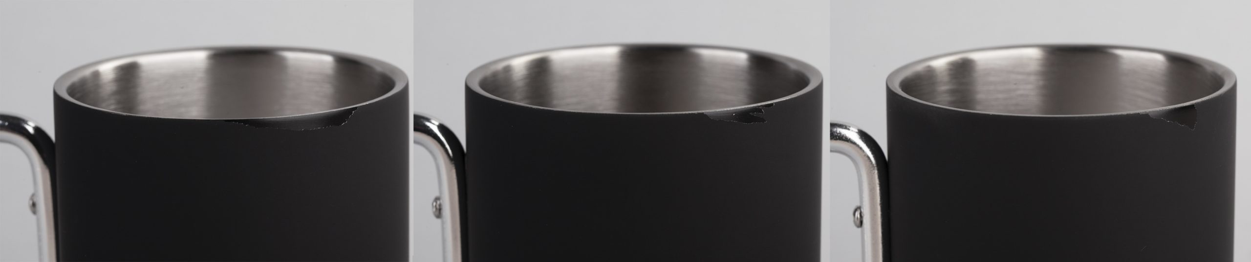 Кружка с карабином "Юта" 300 мл уценка, покрытие soft touch, цвет черный, фото 1
