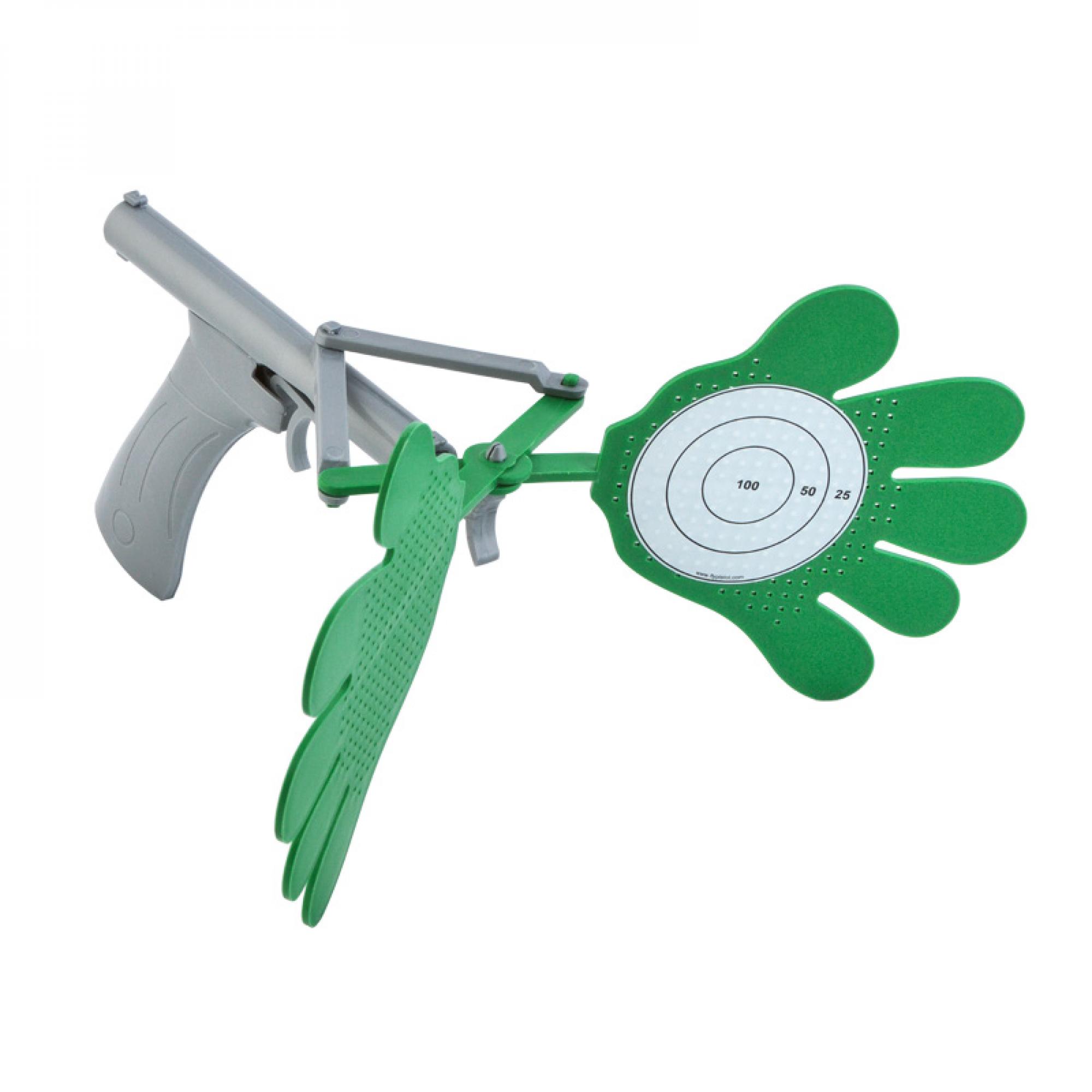 Пистолет-ладошки "Clap", цвет зеленый с серебром