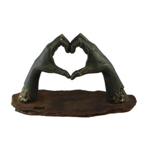 Скульптура "Люблю", цвет коричневый - купить оптом
