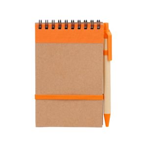 Блокнот с ручкой "Papyrus", цвет оранжевый - купить оптом