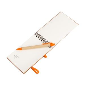 Блокнот с ручкой "Papyrus", цвет оранжевый - купить оптом