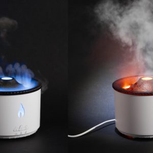 Увлажнитель воздуха "Smart Volcano" с функцией ароматерапии и интерьерной подсветкой, цвет белый с черным - купить оптом