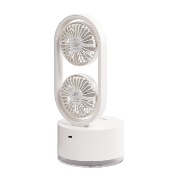 Портативный увлажнитель воздуха "Smart Wind" с двумя вентиляторами, цвет белый - купить оптом
