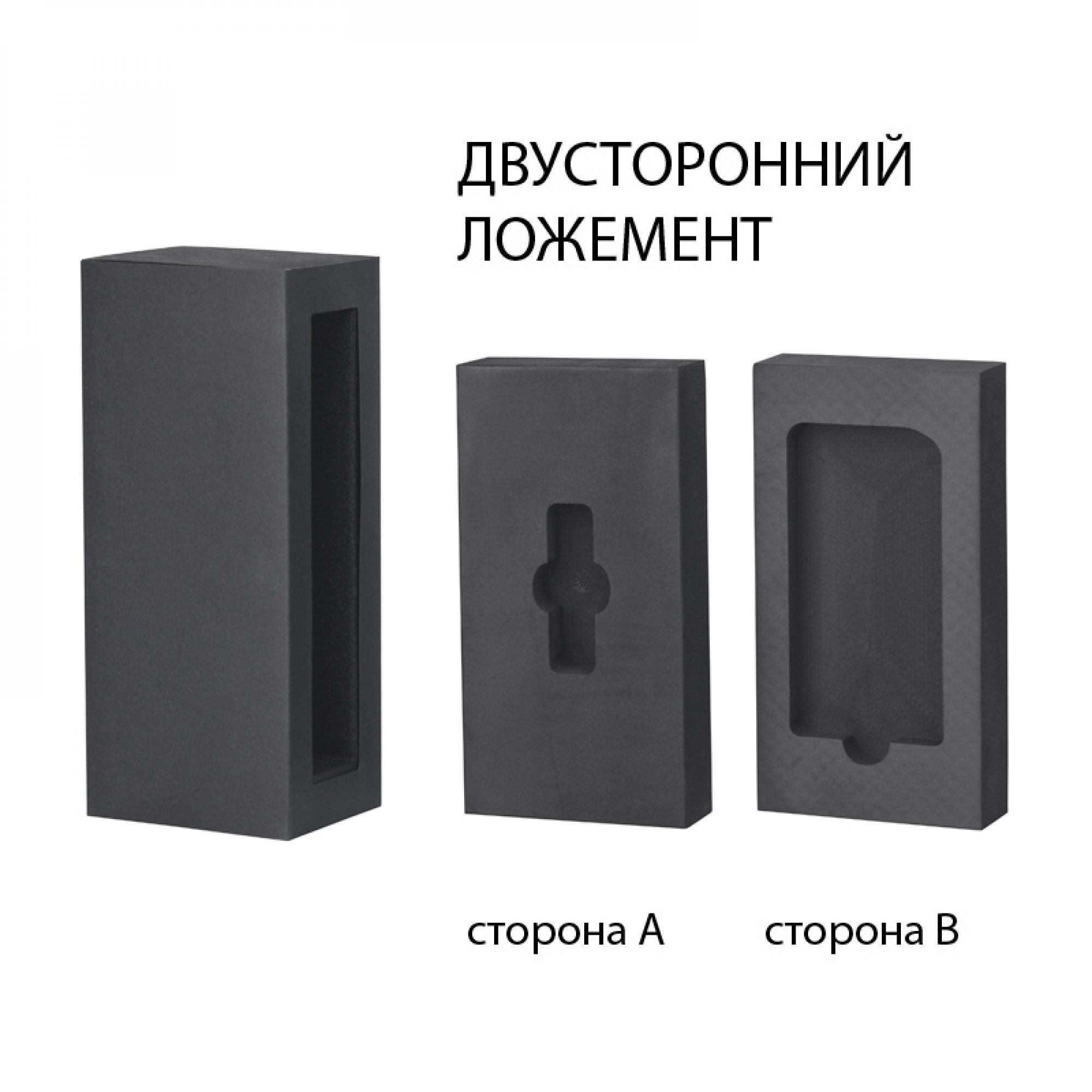 Набор зарядное устройство "Theta" 4000 mAh + флеш-карта "Case" 8Гб в футляре, покрытие soft touch, цвет черный с золотом, фото 3