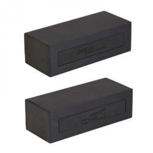 Набор зарядное устройство "Theta" 4000 mAh + флеш-карта "Case" 8Гб в футляре, покрытие soft touch, цвет черный с золотом - купить оптом