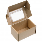Коробка с окошком Knick Knack, крафт, фото 1