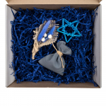 Набор для упаковки подарка Adorno, белый с синим, фото 2