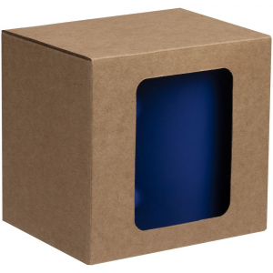 Коробка с окном для кружки Window, ver.2, крафт - купить оптом