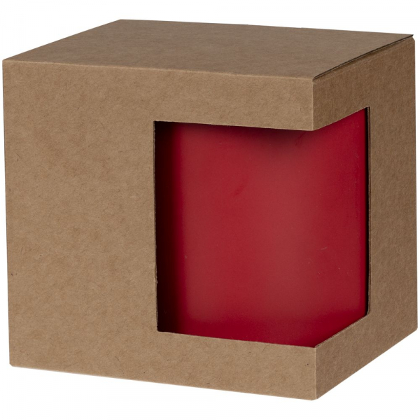 Коробка для кружки с окном Cupcase, крафт - купить оптом