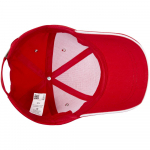 Бейсболка Canopy, красная с белым кантом, фото 2