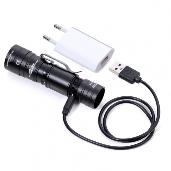 Аккумуляторный фонарь Eco Beam, черный - купить оптом