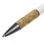 Ручка шариковая Cork, белая, фото 3