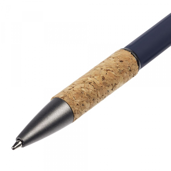 Ручка шариковая Cork, синяя - купить оптом