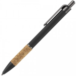 Ручка шариковая Cork, черная, фото 1