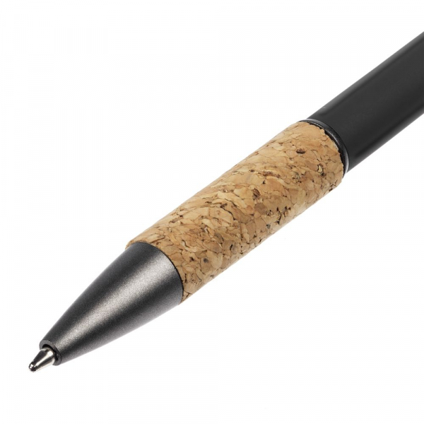 Ручка шариковая Cork, черная - купить оптом