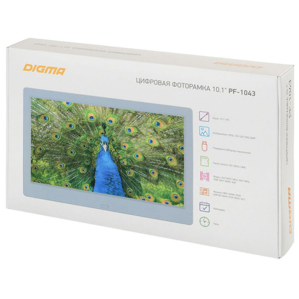 Цифровая фоторамка Digma PF-1043, белая - купить оптом