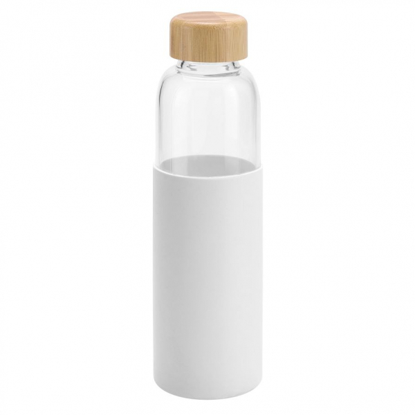 Бутылка для воды Dakar, прозрачная с белым - купить оптом