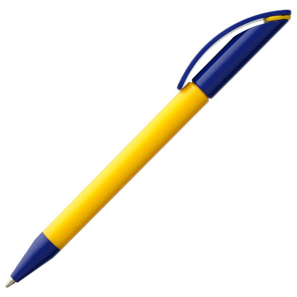 Ручка шариковая Prodir DS3 TPP Special, желтая с синим, уценка - купить оптом