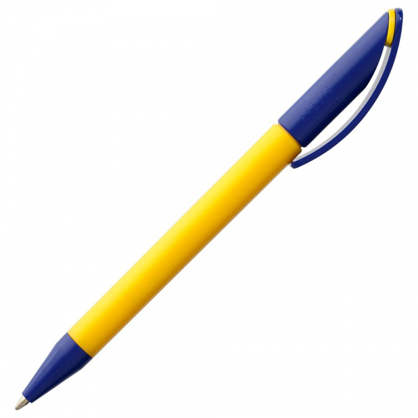 Ручка шариковая Prodir DS3 TPP Special, желтая с синим, уценка - купить оптом