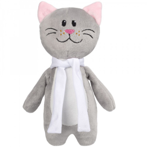 Мягкая игрушка Beastie Toys, котик с белым шарфом - купить оптом